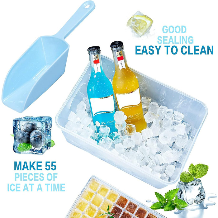 Форма для льоду зелена Eiswürfelbehälter, контейнер для кубиків льоду, пластикова
