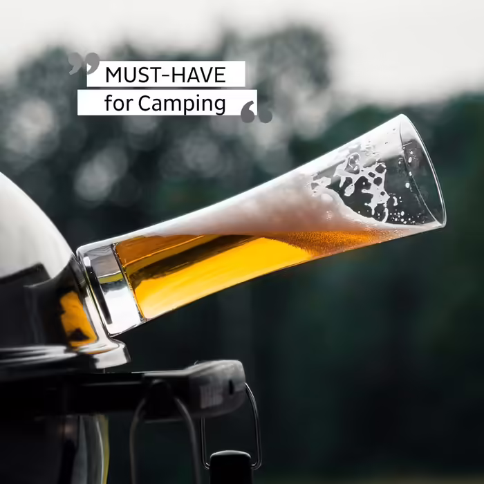 silwy® Magnet Glasses, fine crystal glasses with perfectly integrated magnets and metallic Nano-Gel coasters (Beer // 0.3 liters)