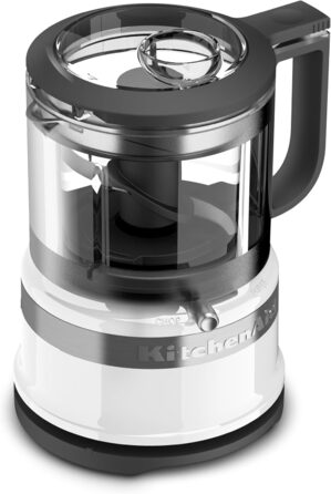 KitchenAid 5KFC3516EWH, Mini-Food-Processor, Great for chopping, preparing dressings and sauces, white white Single