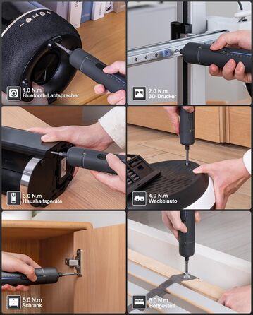 Fanttik S2 Pro: Акумуляторний шуруповерт 3.7V з набором біт, 7 рівнів крутного моменту, для меблів та ремонту