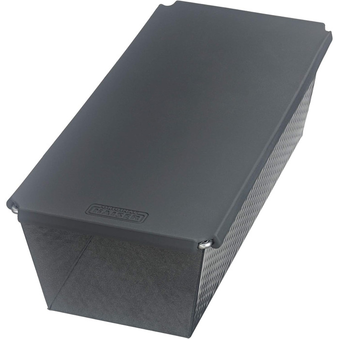 ORIGINAL KAISER Kaiser Inspiration Loaf Pan with Silicone Lid, Rectangular Baking Tin, Non-Stick Coated for Baking and Storage, 32x 15 x 19 cm, Alloy Steel, Grey, 35 x 14 x 9 cm, 5