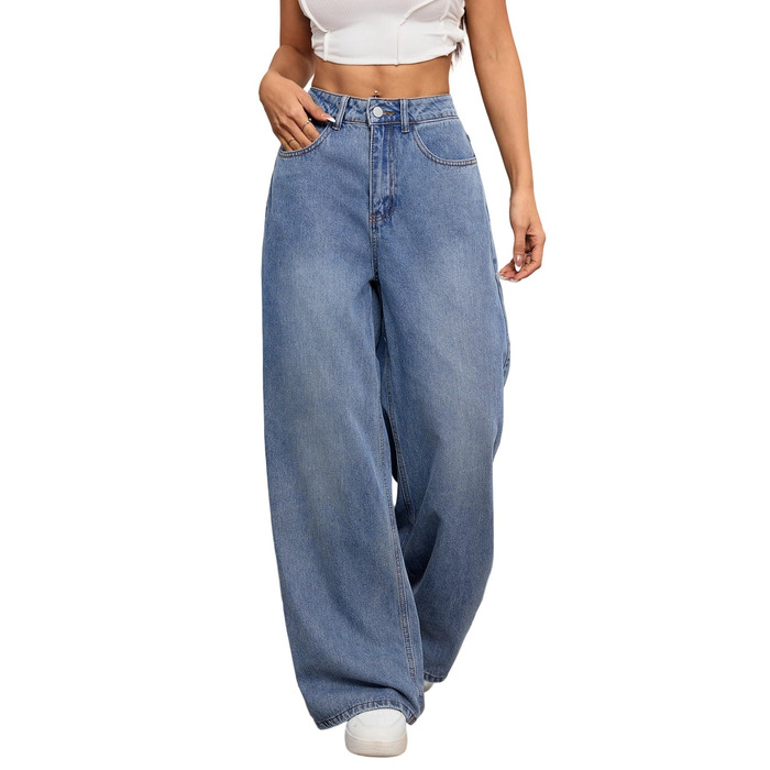 Джинси жіночі кльош Damen Baggy Y2K сині XS (D20)