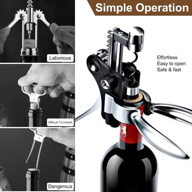 Набір сомельє UCAMP Luxus Wein Öffner з 11 відкривачами для пляшок, аксесуарами для вина (дерев'яна коробка)