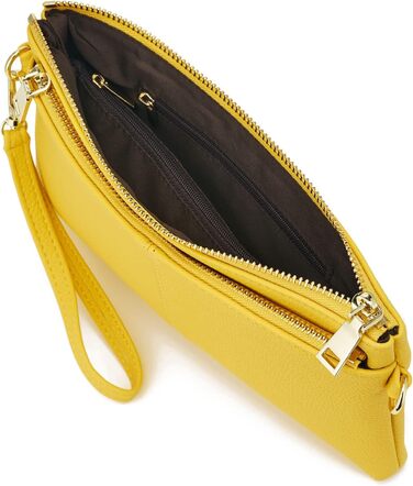 Жіноча сумка-месенджер зі шкіри, жовта - крос-боді, багатофункціональна, сучасна