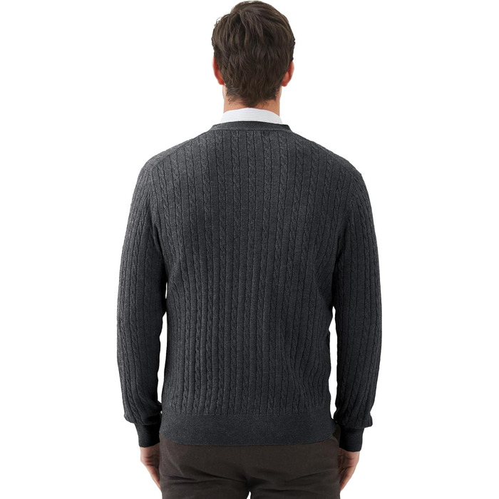 Чоловічий кардиган Kallspin з в'язаного з мікрофібри, в'язаний візерунком 