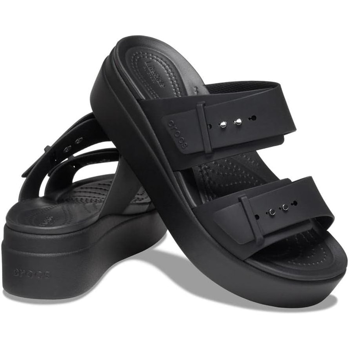 Crocs Brooklyn Buckle Wedge сандалі жіночі чорні 38/39 EU