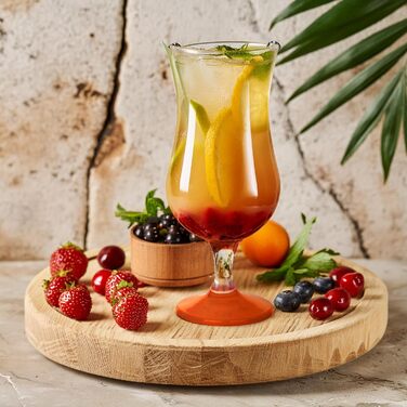 Набір склянок для коктейлів Krosno Glasmark: 6 шт, 420 мл, різнокольорові