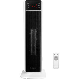 Електричний обігрівач Aigostar з термостатом, 2000W, PTC керамічний, з пультом дистанційного керування, 70° осциляція, 4 режими, таймер 24 години, LED дисплей, захист від перегріву та перекидання, білий - 1 шт.