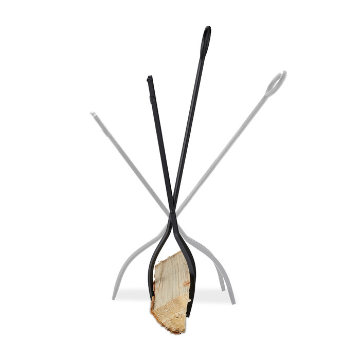 Relaxdays Firewood Rack with Utensil Holder