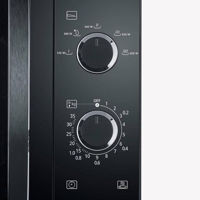 Мікрохвильова піч Severin 2-в-1 з грилем, 20 л, чорна, MW 7762. Плоский скляний стіл, 2 рівні, для кутового посуду, легке очищення