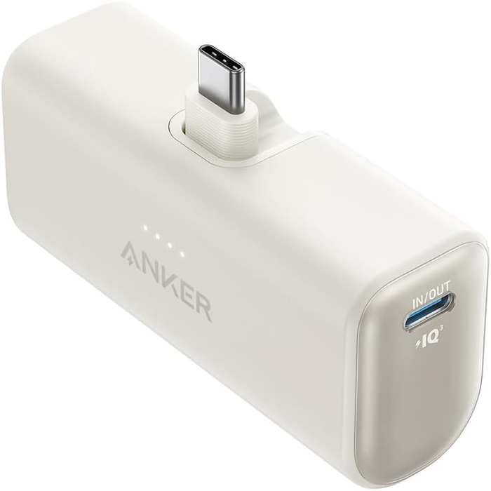 Powerbank Anker Nano 5000mAh 22.5W з USB-C, сумісний з iPhone, Galaxy, Huawei, iPad, AirPods (Білий)