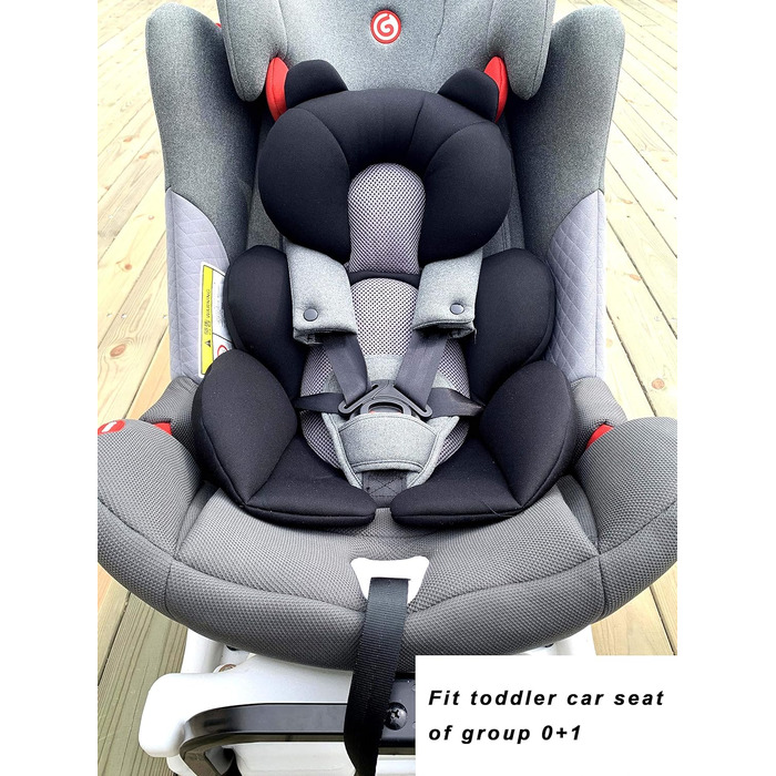 Storchenbeck Baby Car Seat Cushion Car Seat Insert Seat Pad Universal for Strollers Car Seat High Chair (Black)