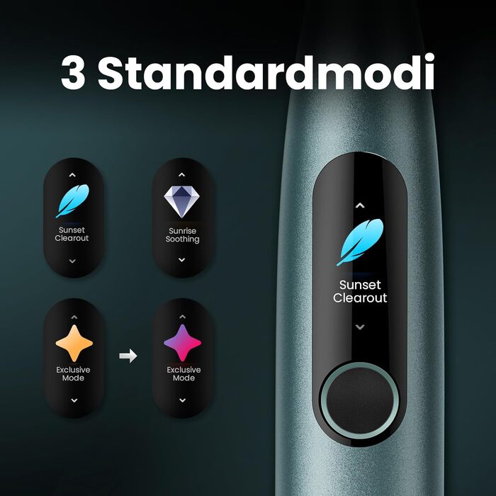 Oclean X Series Pro Electric Toothbrush Gift Set - Sonic Toothbrush with Display, 3 Modes & 32 Intensities, 6 Brush Heads & Travel Case