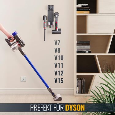 Набір аксесуарів та запчастин для пилососа RICOO SH0601, сумісний з Dyson V7/V8/V10/V11/V12/V15, сірий, високоякісний пластик