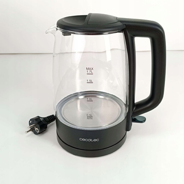 Електричний чайник Cecotec ThermoSense 390, 2200 Вт, 1,7 л, чорний