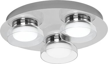 LEDVANCE Smart LED Bathroom Lamp Chrome, 18W, 1800LM, 3000-6500K, 30cm, IP44, Orbis Round Wall Light, Bathroom Light with Wi-Fi Technology, Dimmable, Controllable via App and Voice Assistants