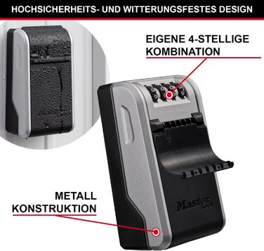 Master Lock Wall Mounted Key Safe - Outdoor Key Storage Box - 11.9 x 8.5 x 3.6 cm