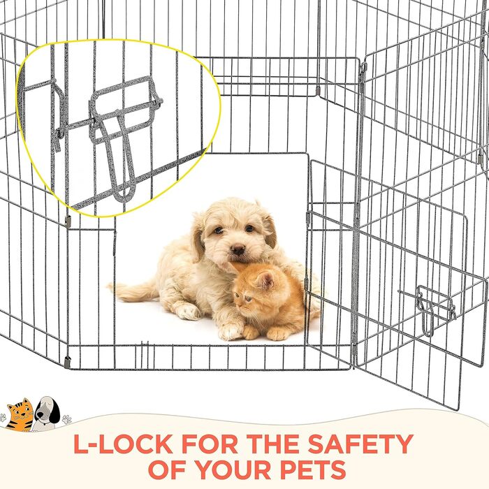 Клітка-загон для тварин Yaheetech 61x61 см, 8 частин