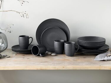 Набір посуду Creatable Serie Lava Stone (6 предметів) з кераміки, придатний для миття в посудомийній машині та використання в мікрохвильовці, Made in Portugal