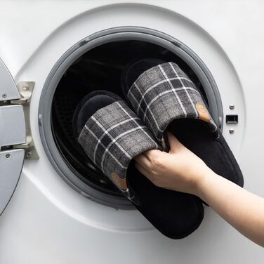 Чоловічі домашні капці GOEWY з ефектом пам'яті (Memory Foam) – відкритий носок, дихаючі та протиковзкі, для дому та вулиці (Чорні, 43.5 EU)