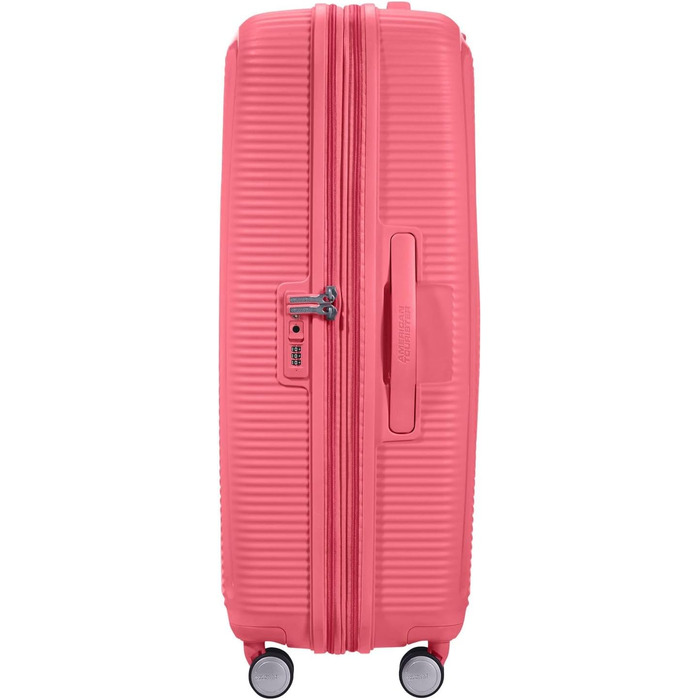 Чемодан American Tourister Soundbox Spinner L, 77 см, Розширюваний, Рожевий (Sun Kissed Coral)