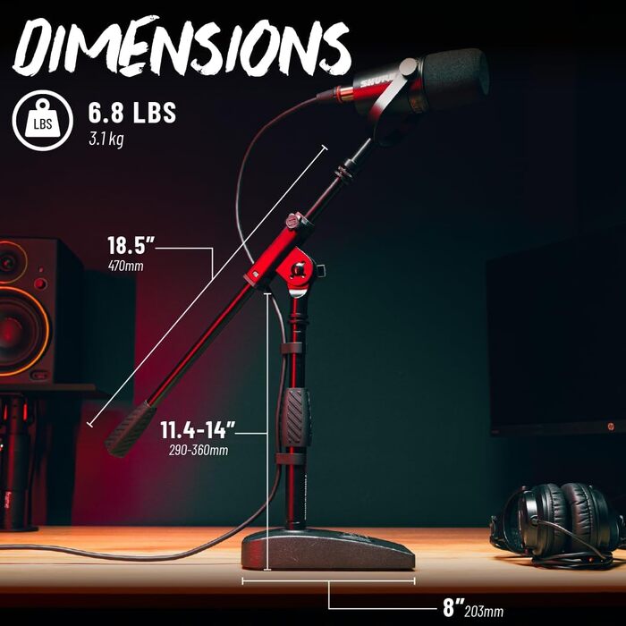 Мікрофонний стійка Gator Frameworks для бас-бочки та підсилювача з однією штангою (GFW-MIC-0851) з ваговою основою