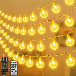 LED ліхтарна гірлянда на батарейках, 27 метрів, тепле біле світло, для дому та саду, IP65, з пультом дистанційного керування, димування, для кімнат, святкування, Різдва LED ліхтарна гірлянда на батарейках, 27 метрів, тепле біле світло, для дому та саду, IP65, з пультом дистанційного керування, димування, для кімнат, святкування, Різдва