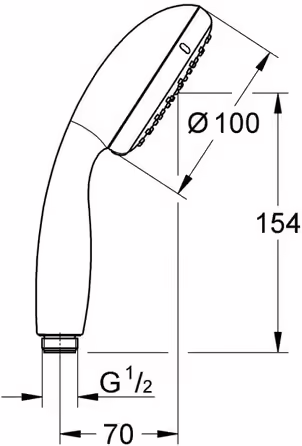 Ручний душ Grohe Tempesta 100, 2 режими, хром, 27597001