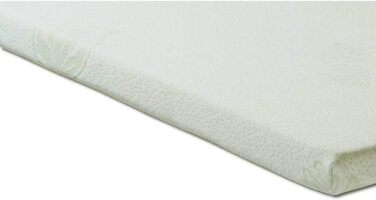 ELONEO Mattress Topper Replacement Cover with Zipper, Aloe Vera Cover suitable for all 4 cm Mattress Toppers, hypoallergenic, skin-friendly & washable, White (80 x 200 cm)
