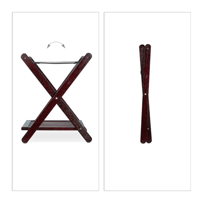 Relaxdays Folding Suit Stand in Dark Brown