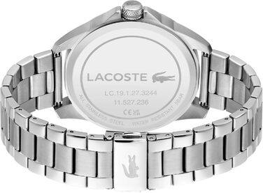 Годинник Lacoste LE Croc чоловічий кварцовий сріблястий/золотистий/чорний браслет з нержавіючої сталі