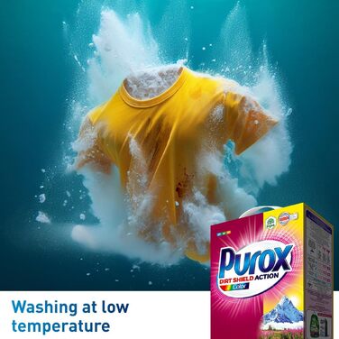 Пральний порошок PUROX Color для кольорових речей, 10 кг, у м'якій упаковці