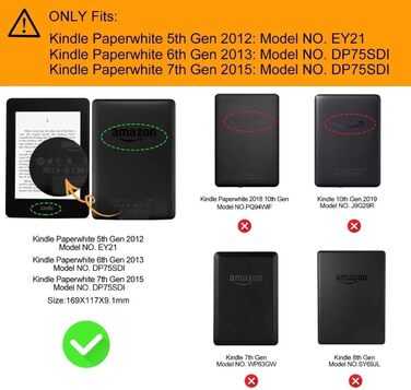 Чохол MOKASE для Kindle Paperwhite 5/6/7/10 (2012-2018) з велюру, підставка, авто-сон/пробудження, тримач для ручки, коричневий
