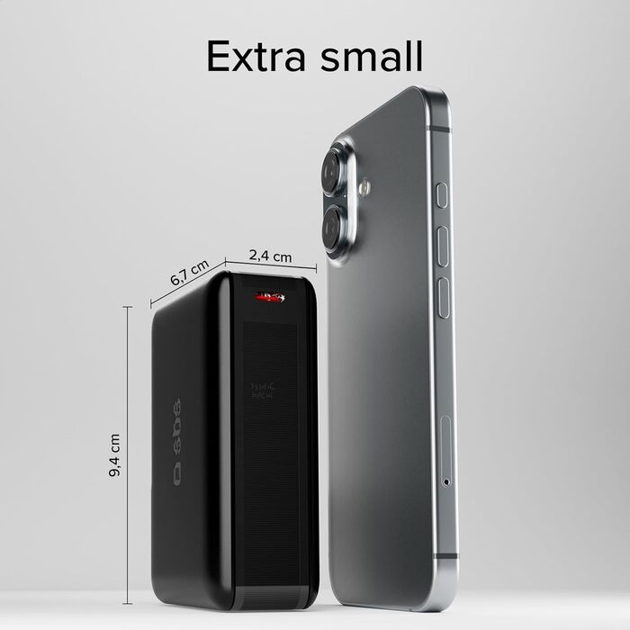 Power Bank SBS Slim 20000 mAh з AFC, LCD-дисплеєм та USB-C/USB-A: заряд для Apple, Samsung, MacBook, iPad, планшетів та ноутбуків