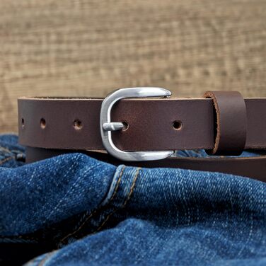 Чоловічий шкіряний ремінь Ashford Ridge 25 мм, коричневий, 125 см