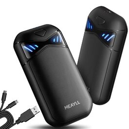 Електричні грілки для рук, 2 шт. з LED-дисплеєм та акумулятором 6000mAh, 3 режими нагріву, для активного відпочинку та зими, подарунок для жінок та чоловіків, чорний