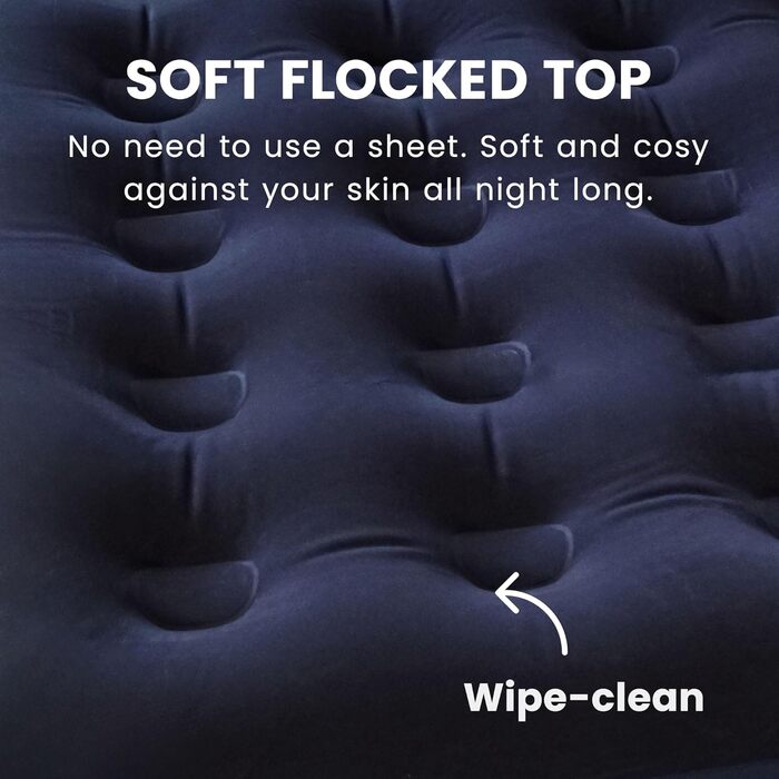 Надувне кемпінгове ліжко Green Haven – водонепроникна двоспальна повітряна матрац, швидко надувається, для кемпінгу та гостей (односпальне ліжко), (двоспальна повітряна матрац + AC-насос)