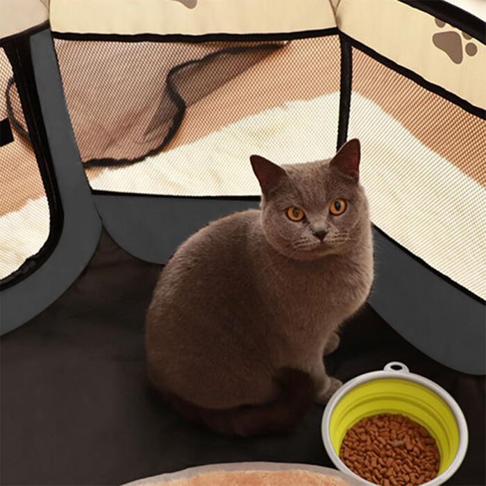 Клітка-вигул для цуценят 91x91x58 см, складана переносна клітка для тварин, для собак, кроликів, морських свинок, котів, для дому та відпочинку на природі