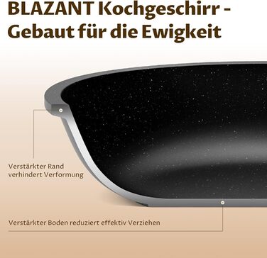 Набір індукційних каструль 10 предметів з гранітним покриттям, антипригарні сковороди з кришками, алюмінієвий посуд для всіх типів плит, жаростійкий, без PFAS