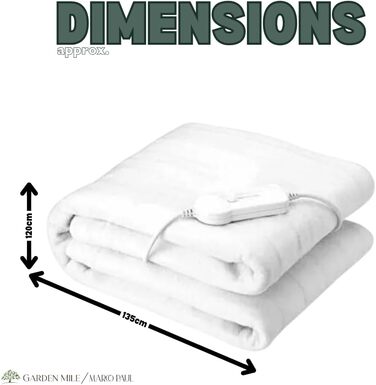 Електрична ковдра Marco Paul з підігрівом, велика флісова ковдра, терапія теплом, для зняття болю в спині, для дивана (сірий фліс)