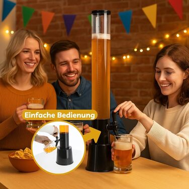 Стійка для пива XXL, 3л, Biertower, для вечірок, з краном, з блоком HLKauf, 2 шт.