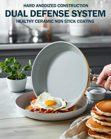 Набір посуду Cook N Home 10 предметів, антипригарне покриття, індукційне, з нержавіючої сталі, жовтий