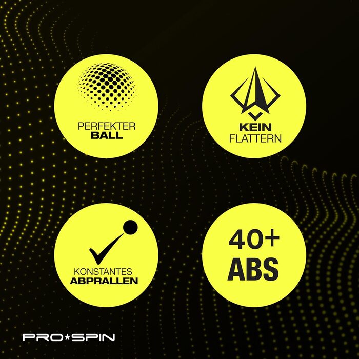 PRO SPIN Table Tennis Balls - 3 Star 40+ | High-Quality ABS Training Balls | Durable for Indoor/Outdoor Play, Competition & Elite Series (10-Pack)