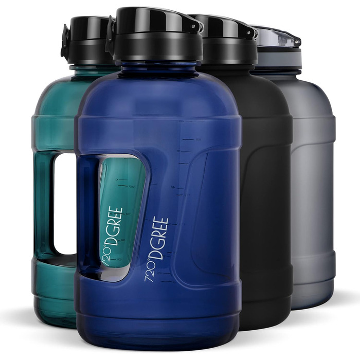 Фітнес-пляшка для води 720°DGREE uberBottle Jug 2300 мл, BPA-free, синя, з ручкою, для спорту та тренувань, герметична