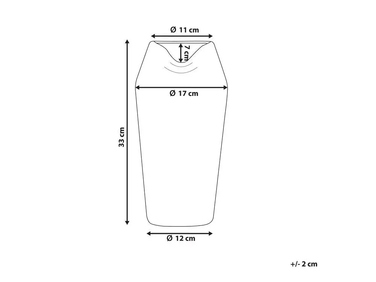 Керамічна ваза Beliani, 17 x 33 см