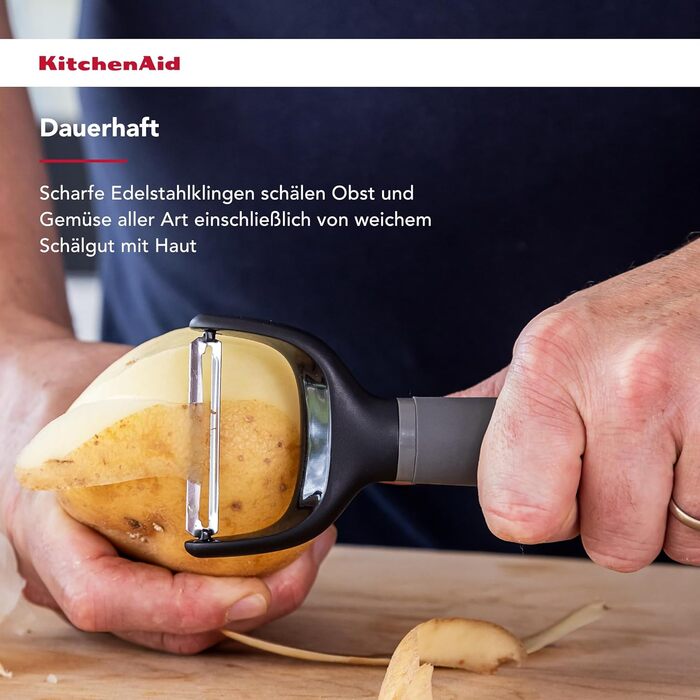 Пресу для часнику KitchenAid Softgrip - сірий колір вугілля (Y Peeler)
