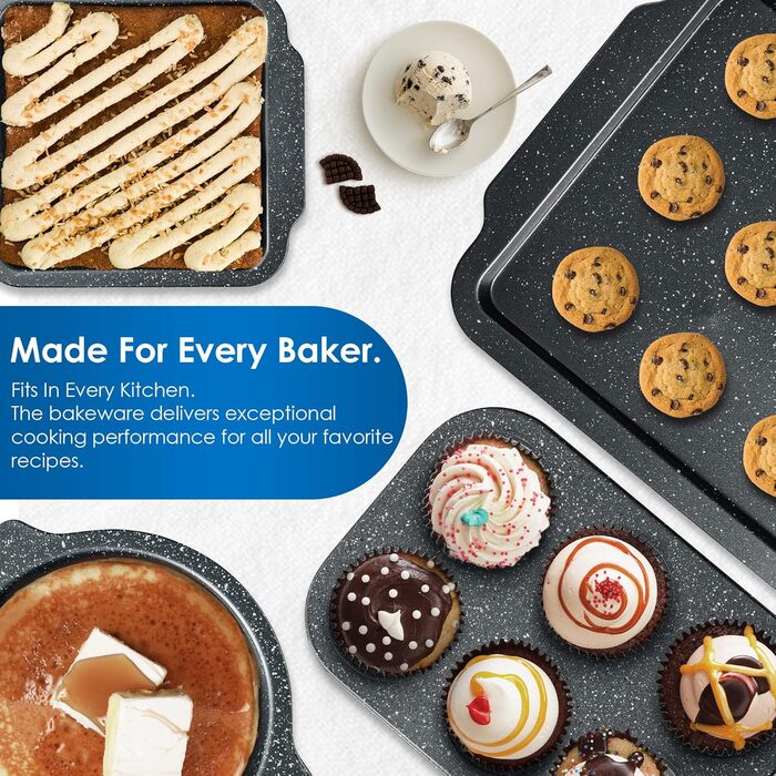 Набір форм для випічки RIOVARM Granit Antihaft 7 шт. - Форми для кексів, хліба, пирогів