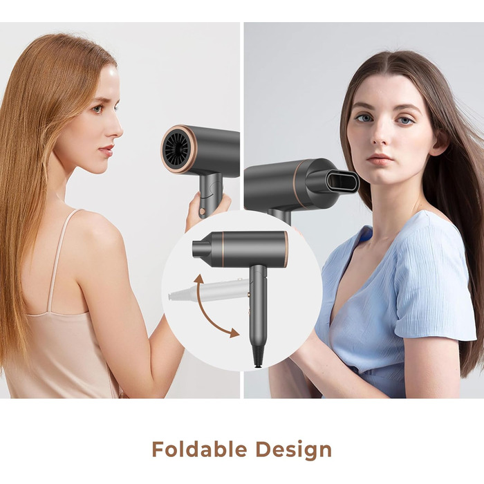 Airstyler 6 в 1: фен-щітка, локони, укладка волосся, іонізація, 1000W, білий, сірий/золотий