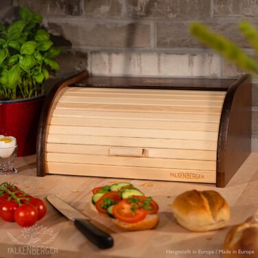 Brotbox FALKENBERGER з бука, 38x28x18 см, XL, традиційна, ручної роботи (колір: коричневий)
