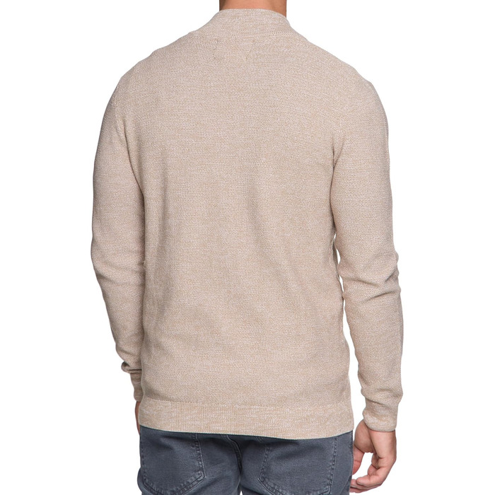 Чоловічий кардиган Indicode INWestmoon з коміром-стійкою | Тонкий в'язаний кардиган з бавовняної суміші (3XL, Кукурудзяний колос)